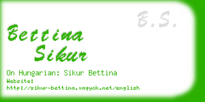 bettina sikur business card